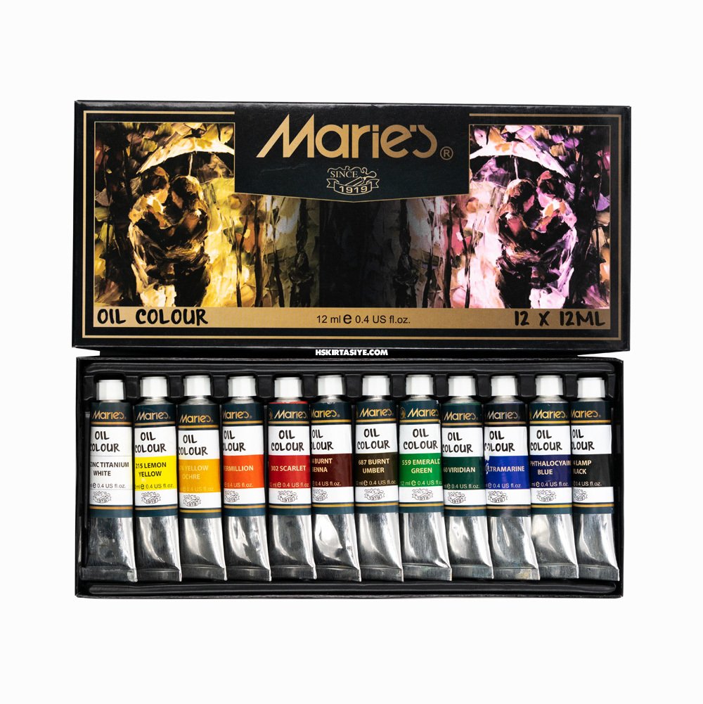 Maries 12'li 12ml Yağlı Boya