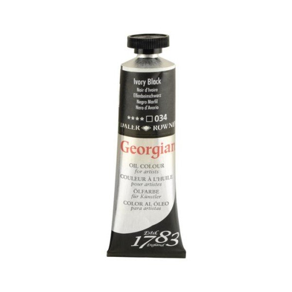 D. Rowney Yağlı Boya 38ml Ivory Black 034