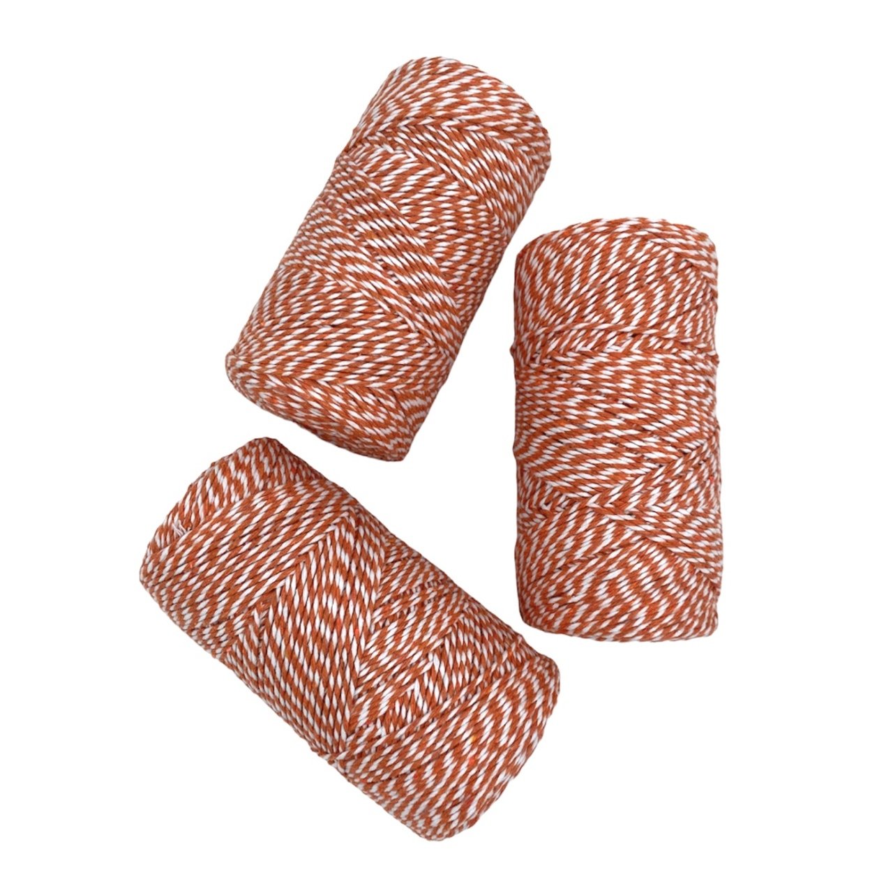 Turuncu - Beyaz İp - 200 Metre (Bakers Twine)
