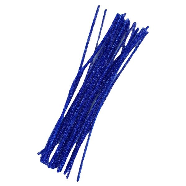 Simli Metalik Şönil 30 cm. 20'li Lacivert