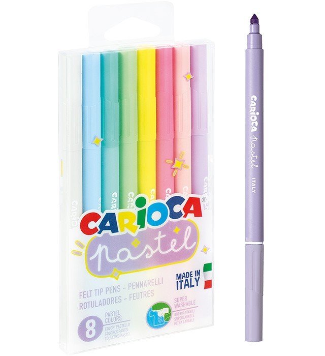 Carioca Keçeli Pastel Renkler 8'li
