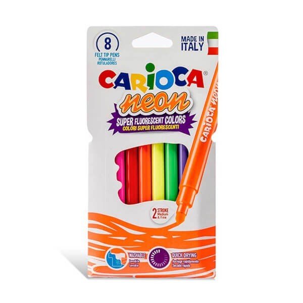 Carioca Keçeli Neon Renkler  8'li