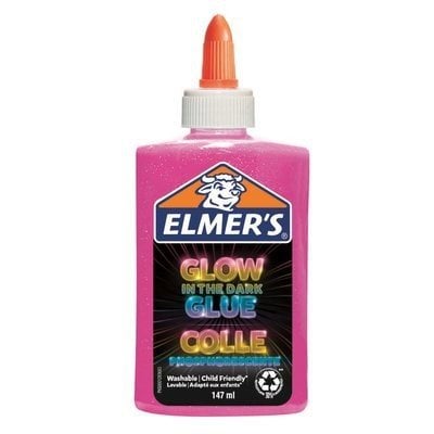 Elmer's Simli Yapıştırıcı Glow in the Dark Karanlıkta Parlayan 147 ml. Pembe