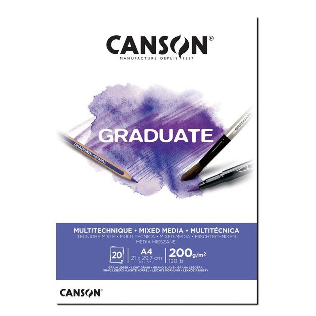 Canson Graduate Mix Media A4 200 gr. 20 Sayfa