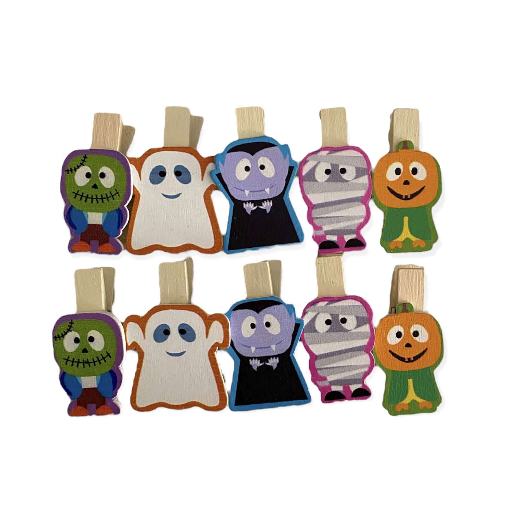 Desenli Ahşap Mini Mandal