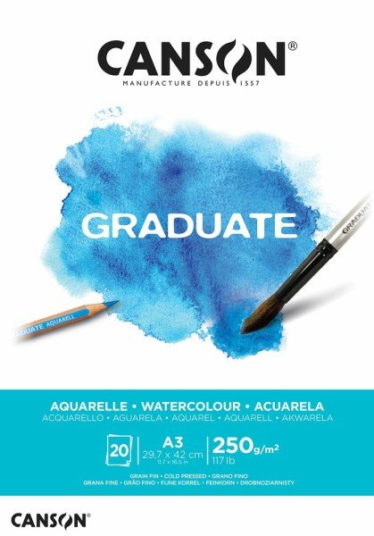 Canson Graduate Suluboya A3 250 gr. 20 sayfa