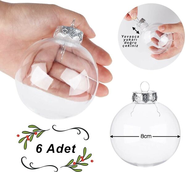 8 cm Üstten Dolum Mika Top 6'lı Set