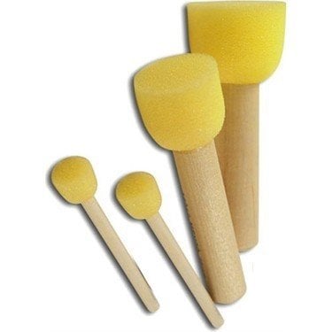 Ponpon Tampon Sünger Fırça Set 4'lü