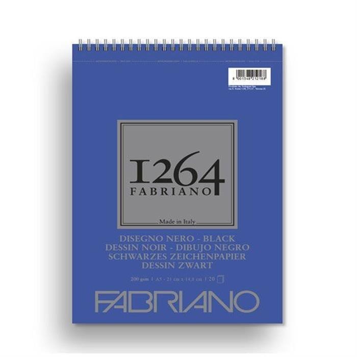 Fabriano Siyah Blok A5 200 gr. 20 Yaprak