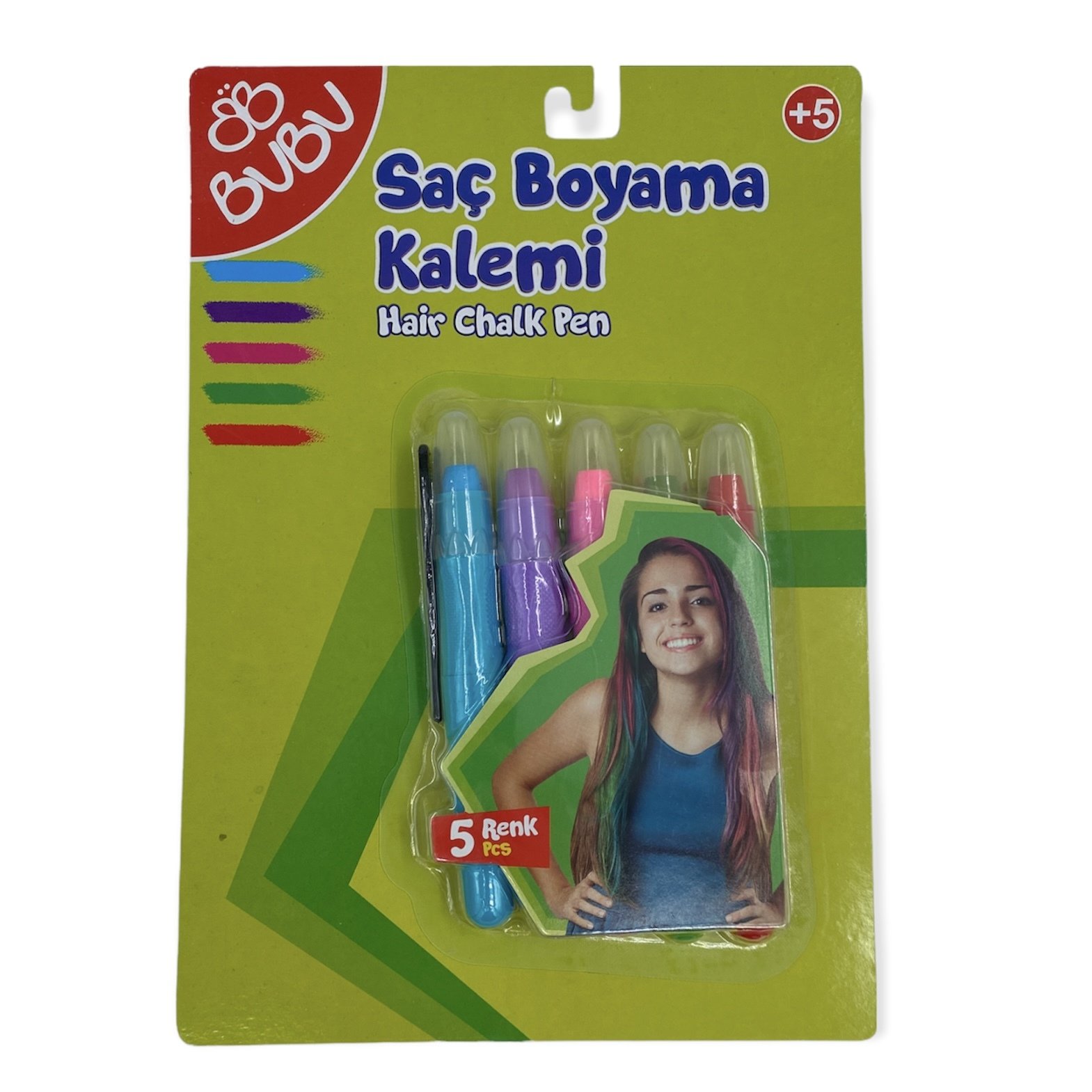 Bubu Saç Boyama Kalemi 5'li