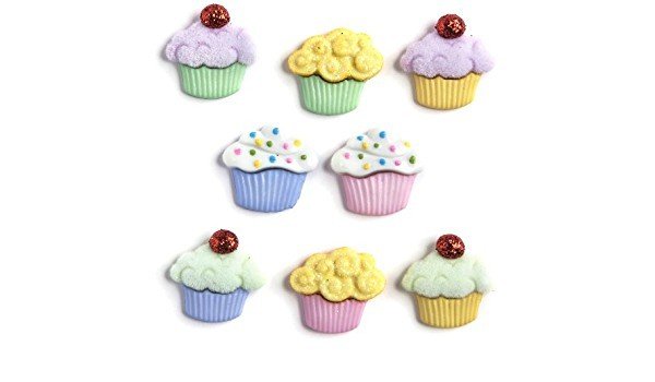 Şekilli Düğme - Mini Sweet Treats 6 Parça