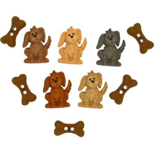 Şekilli Düğme - Give a Dog a Bone 8 Parça