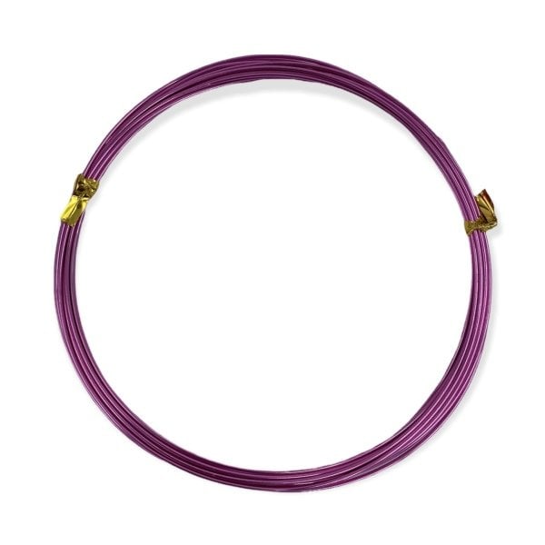 Renkli Alüminyum Tel 3metre - Pembe