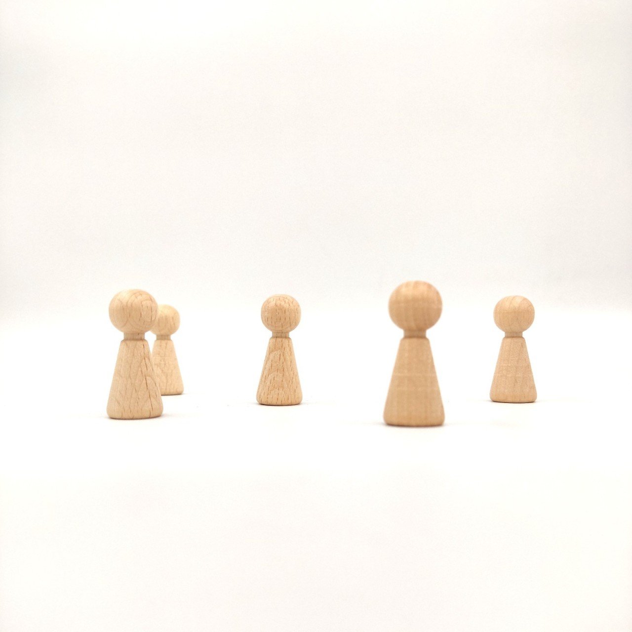 Ahşap Piyon Bebek - Peg Doll 3.5 cm