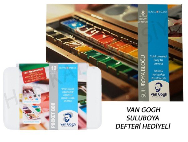 Van Gogh Suluboya Seti Defter Hediyeli