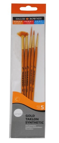 Daler Rowney 5'li Akrilik Boya Fırça Seti 500